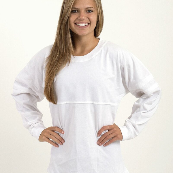 Women's Pom Pom Long Sleeve Jersey T-Shirt Thumbnail