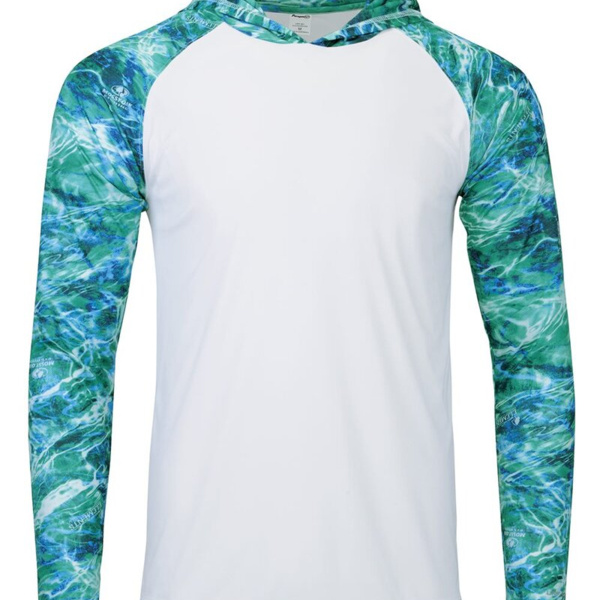 Men's Biloxi Performance Colorblocked Hooded Long Sleeve T-Shirt Thumbnail
