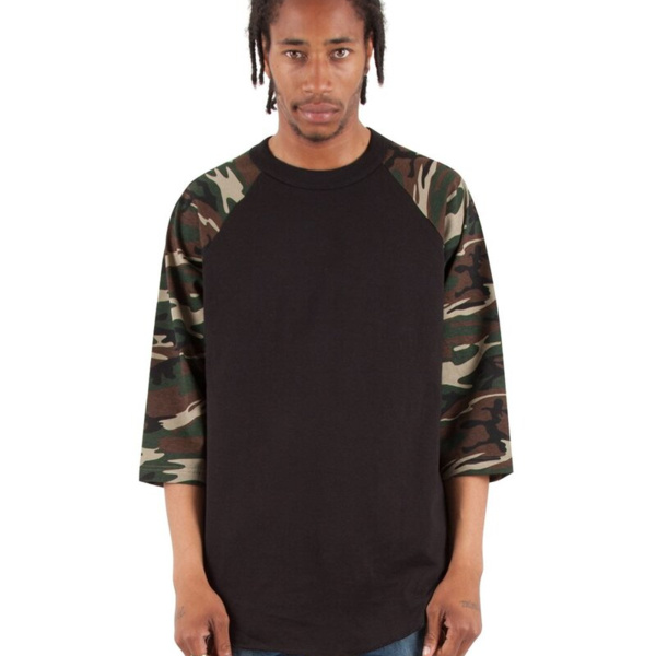 Unisex Camo Raglan Tee Thumbnail