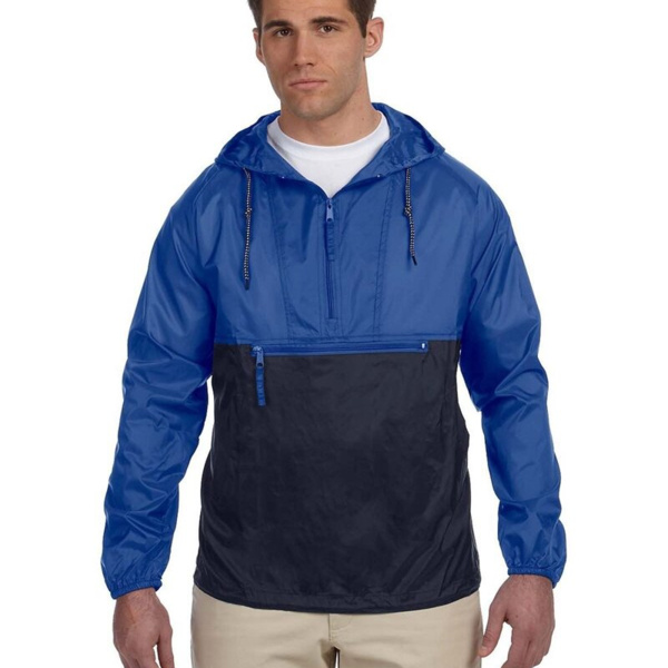 Men's Packable Hooded Nylon Jacket Thumbnail