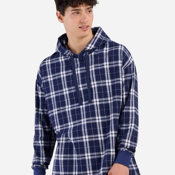 Unisex Flannel Hooded Pullover Thumbnail