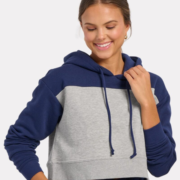 Women's Cropped Fleece Hooded Sweatshirt Thumbnail