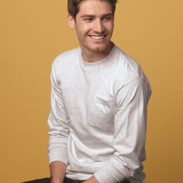 Unisex USA-Made Long Sleeve Pocket T-Shirt Thumbnail