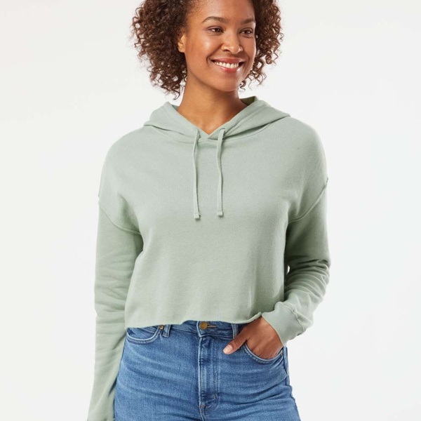 Women’s Lightweight Crop Hooded Sweatshirt Thumbnail