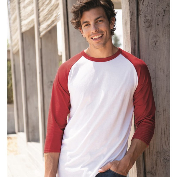 Premium Blend Ringspun Three-Quarter Sleeve Raglan Baseball T-Shirt Thumbnail